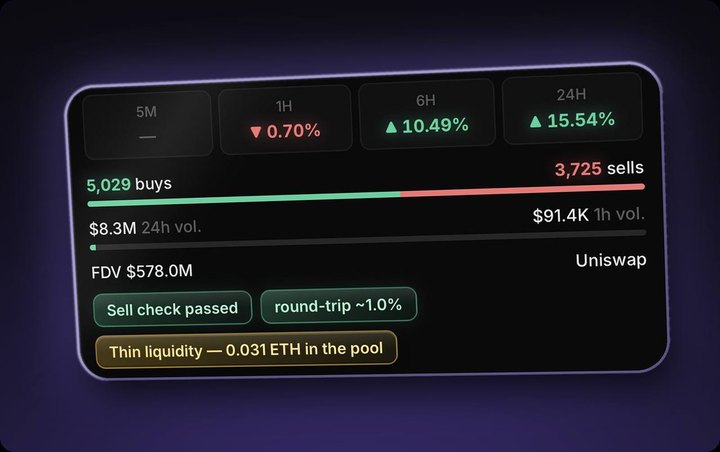 Safety checks on a token