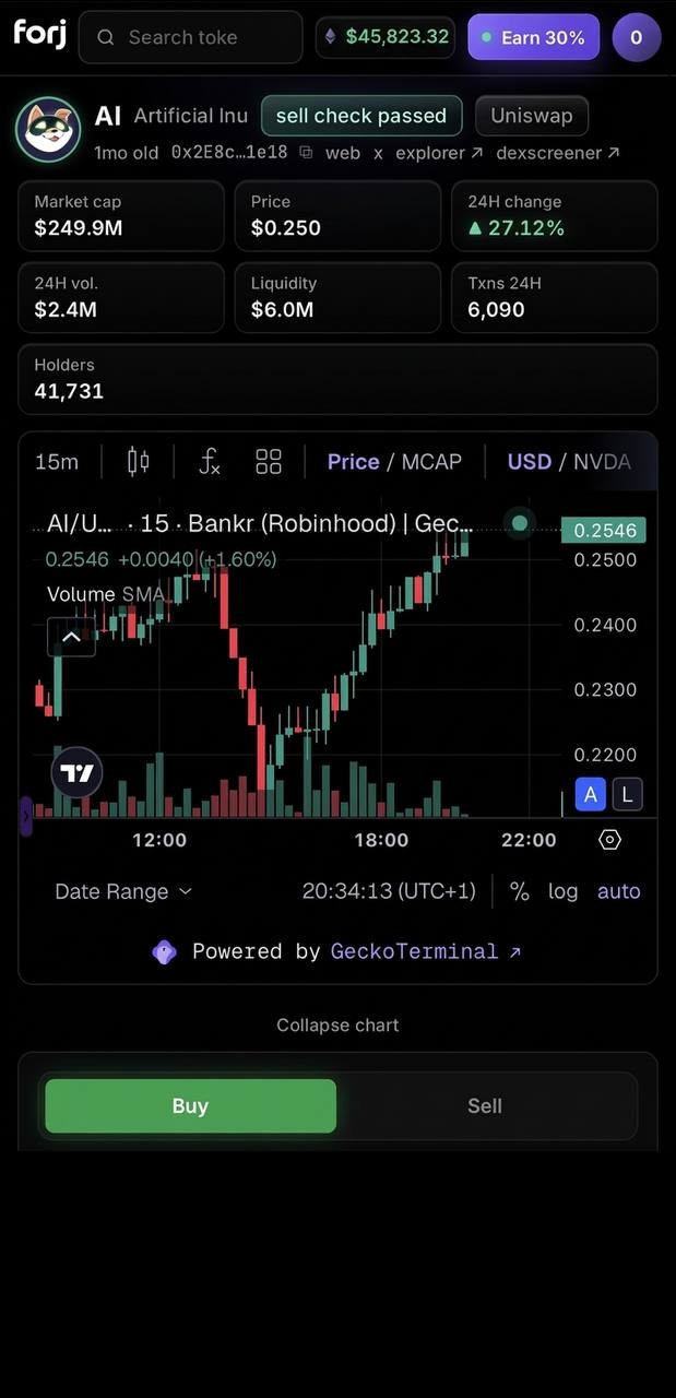 Forj terminal on mobile